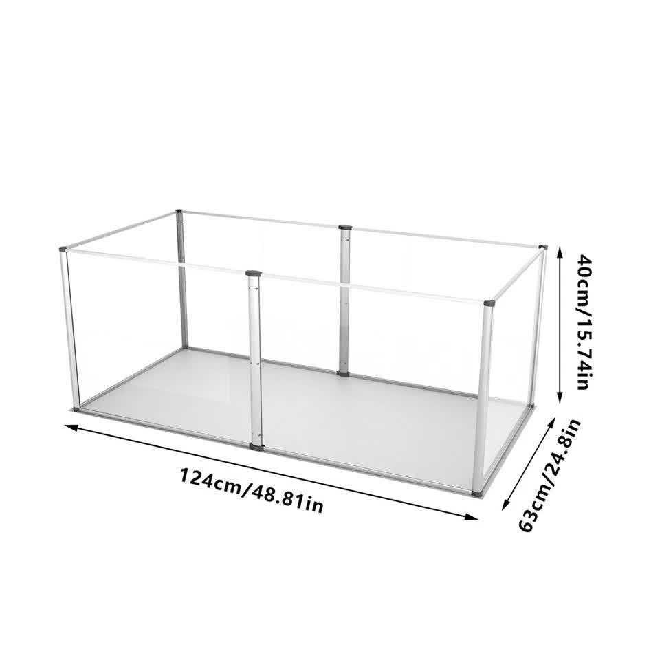Small Animal Habitats & Cages: Large Acrylic Dog Playpen Fence Clear Pet Fertility Cage Fence Enclosure Playgroup
