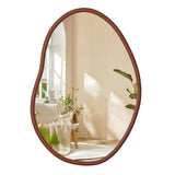 Mirrors: Wooden Frame Wall Mirror - Entryway & Hall Decor