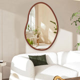Mirrors: Wooden Frame Wall Mirror - Entryway & Hall Decor