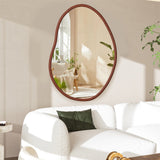 Mirrors: Wooden Frame Wall Mirror - Entryway & Hall Decor