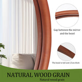 Mirrors: Wooden Frame Wall Mirror - Entryway & Hall Decor
