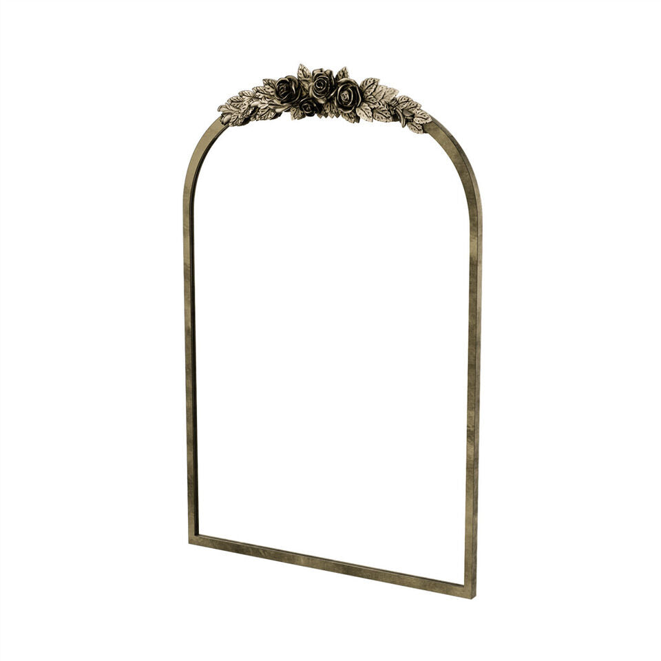 Mirrors: Elegant Rose - Designed Baroque Brass Arched Mirror