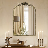 Mirrors: Elegant Rose - Designed Baroque Brass Arched Mirror