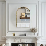 Mirrors: Elegant Rose - Designed Baroque Brass Arched Mirror