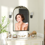 Mirrors: Elegant Rose - Designed Baroque Brass Arched Mirror