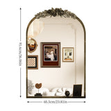 Mirrors: Elegant Rose - Designed Baroque Brass Arched Mirror