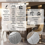 Kitchen & Dining Chairs: High-End Grey Dining Chairs Set of 2 Faux Leather Upholstered Kitchen Chairs with Gold Lion Head