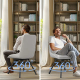 Kitchen & Dining Chairs: P&P Light Grey Set Of 2 Faux Leather Dining Chairs With Black Metal Legs Padded Modern Seats