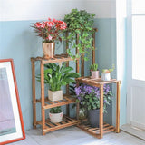 Gardening Accessories: Premium Pine Wood 6-Tier Plant Stand