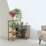 Gardening Accessories: Premium Pine Wood 6-Tier Plant Stand