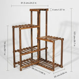 Gardening Accessories: Premium Pine Wood 6-Tier Plant Stand