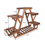 Pots, Planters & Accessories: Upgraded Thick Wood Indoor Plant Stand with Flower Planter Shelves