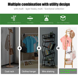 Coat Racks: 3 Layer 8 Hooks Shelf Clothes Coat Hat Rack Tree Stand Bamboo Hanger Organizer