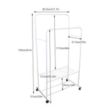 Coat Racks: Heavy Duty Double Rail Garment Rack Rolling Clothes Rack 2Tier Storage Shelf