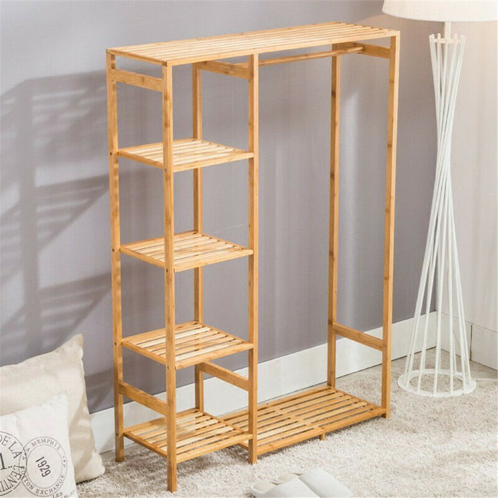 Coat Racks: Open Wardrobe Clothes Rail Rack Hanging Garment Heavy Duty Organizer Coat Shelf