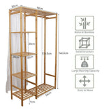 Coat Racks: Open Wardrobe Clothes Rail Rack Hanging Garment Heavy Duty Organizer Coat Shelf