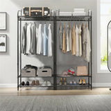 Clothing & Wardrobe Storage: Extra Large Metal Clothes Rail Storage Dress Hanging Garment Rack Portable Stand