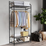 Clothing & Wardrobe Storage: Extra Large Metal Clothes Rail Storage Dress Hanging Garment Rack Portable Stand