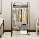 Clothing & Wardrobe Storage: Extra Large Metal Clothes Rail Storage Dress Hanging Garment Rack Portable Stand