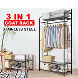 Clothing & Wardrobe Storage: Extra Large Metal Clothes Rail Storage Dress Hanging Garment Rack Portable Stand