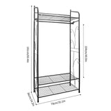 Clothing & Wardrobe Storage: Extra Large Metal Clothes Rail Storage Dress Hanging Garment Rack Portable Stand