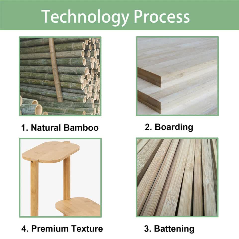 Gardening Accessories: 3-Tier Bamboo Plant Stand Bonsai Holder