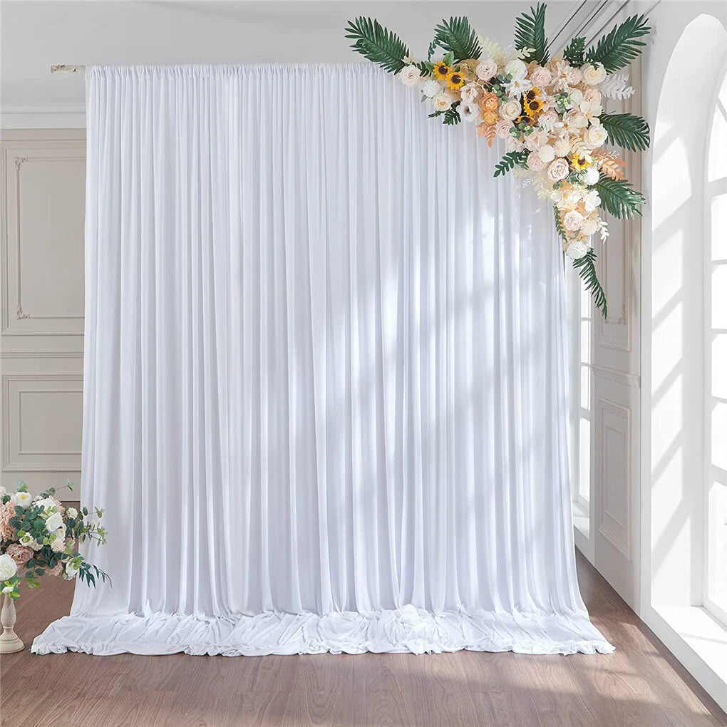 Other Wedding Decorations: Large 3×3 m White Wedding Backdrop Curtains for Baby Shower and Birthday Decor