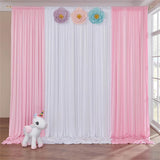 Other Wedding Decorations: Large 3×3 m White Wedding Backdrop Curtains for Baby Shower and Birthday Decor
