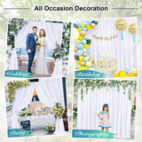 Other Wedding Decorations: Large 3×3 m White Wedding Backdrop Curtains for Baby Shower and Birthday Decor