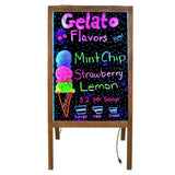 Powerboards & Adapters: Vintage Neon LED Message Writing Board Stand Pavement Sign Illuminated Erasable