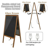 Powerboards & Adapters: Vintage Neon LED Message Writing Board Stand Pavement Sign Illuminated Erasable