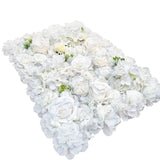 Artificial Flowers & Plants: Artificial Flower Wall Backdrop Panel 40cm X 60cm Mixed Whites