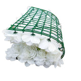Artificial Flowers & Plants: Artificial Flower Wall Backdrop Panel 40cm X 60cm Mixed Whites