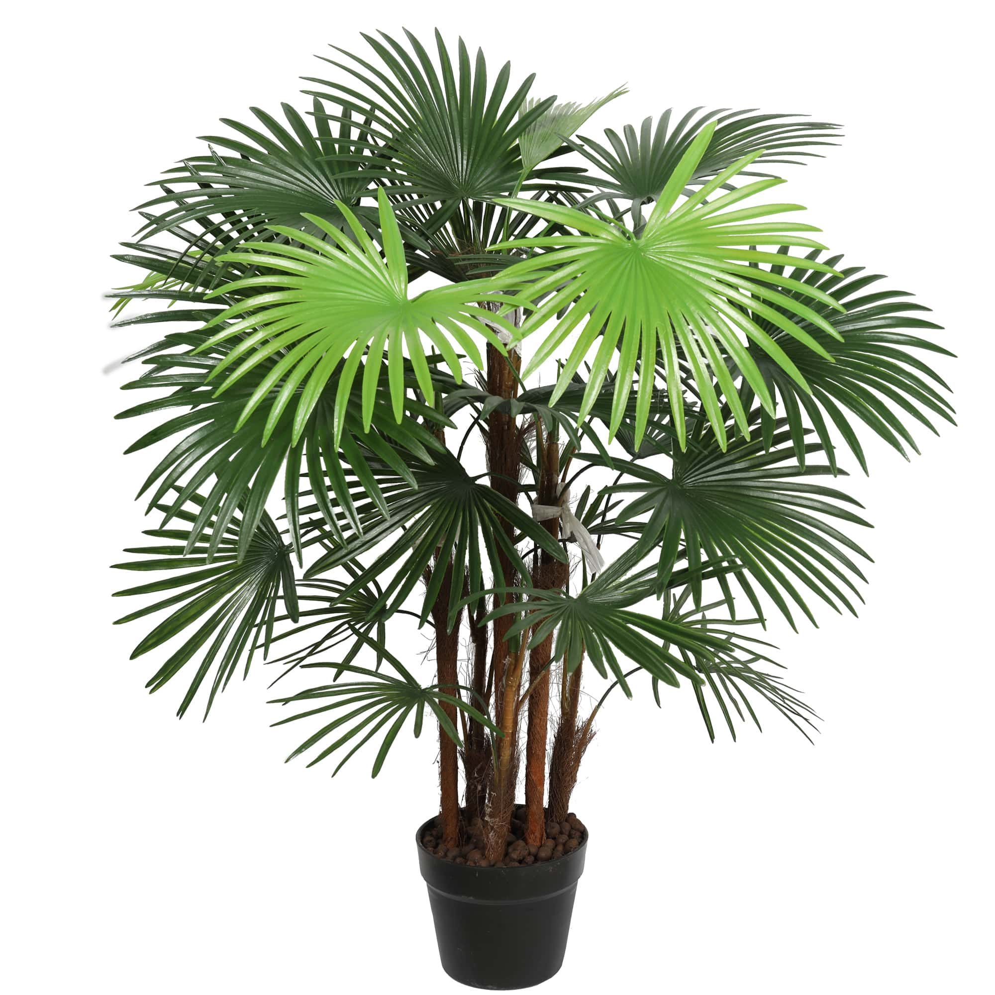 Garden Ornaments: Artificial Wide Leaf Fan Palm Tree 90cm