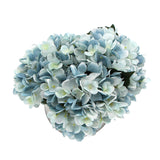 Artificial Flowers & Plants: Premium Faux Hydrangea With Glass Vase (Artificial Flowering Blue Hydrangea) 23cm