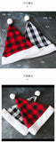 2 Pack Plaid Santa Hats for Adults, Buffalo Check Christmas Hats with White Fur Trim
