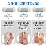 017 White Electric Foot Callus Remover - Rechargeable Waterproof Pedicure Tool with Automatic Dead Skin Removal