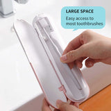 1 Piece Grey Portable UV-C Toothbrush Sterilizer - Rechargeable Travel Case with UV-C Disinfection, Compact and Lightweight, Easy-to-Clean Design