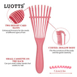 3PCS Pink Octopus-Style Detangling Brush - 8 Flexible Arms for Effortless Hair Styling