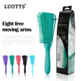 3PCS Green Octopus-Style Detangling Brush - 8 Flexible Arms for Effortless Hair Styling