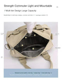 0485#Black Multifunctional Nylon Shoulder Bag - Lightweight and Spacious Handbag for Women, 20x15x11cm