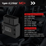 (Bluetooth 3.0 version) Vgate vLinker MC+ Bluetooth OBD2 Diagnostic Scanner - Supports Multiple Car Models & Advanced Protocols, Compatible with Android and iOS