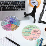 2 PCS for Each One Light Color Emotion Wheel and Control Circle with Display Stands for Personal Development