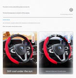 2 PCS Black Steering Wheel Cover - Soft and Comfortable, Fits 38cm Diameter Steering Wheels