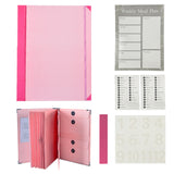 (Thick Version)Pink Accordion File Binder with 12 Envelopes - Durable Document Organizer