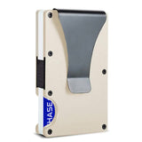 2 Pcs Gold Aluminum Alloy RFID Blocking Wallet - Compact, Lightweight Credit Card Holder and Money Clip