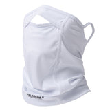 2 Pcs White UV Protection Breathable Cycling Face Mask with Ear Hooks - Summer Ice Silk Neck Gaiter for Men and Women