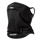 2 Pcs Grey UV Protection Breathable Cycling Face Mask with Ear Hooks - Summer Ice Silk Neck Gaiter for Men and Women