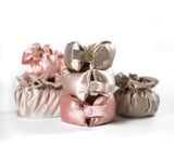 3 Pcs Brown Heatless Hair Curling Satin Set - Easy Sleep-In Curler for Beautiful Waves