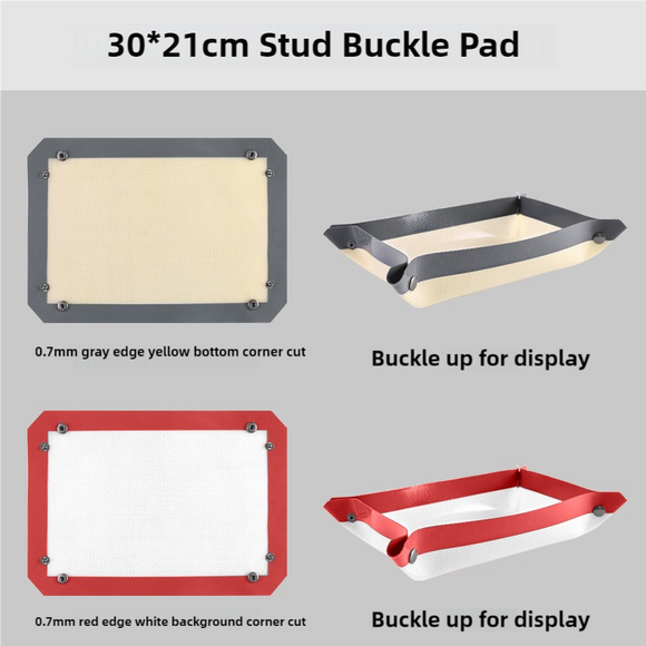 2-piece set (Gray Edge Yellow Background + Red Edge White Background) Non-stick Silicone Baking Mat for Oven & Microwave | Reusable, Thickened Fiber Baking Pad for Macarons, Cookies, Bread, Roasting Chicken, and More